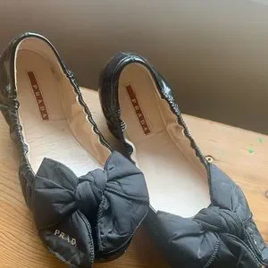 Prada | Shoes | Prada Cute Bow Knot Ballet Flats | Poshmark